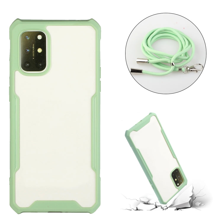 For Xiaomi Redmi Note 9 / Poco M3 Acrylic + Color TPU Shockproof Case with Neck Lanyard