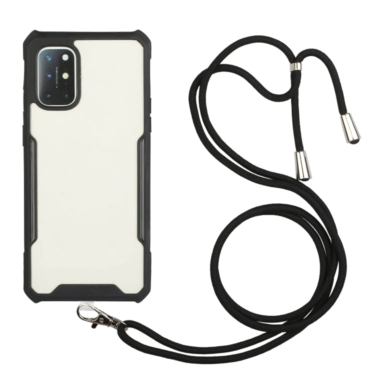 For Xiaomi Redmi Note 9 / Poco M3 Acrylic + Color TPU Shockproof Case with Neck Lanyard