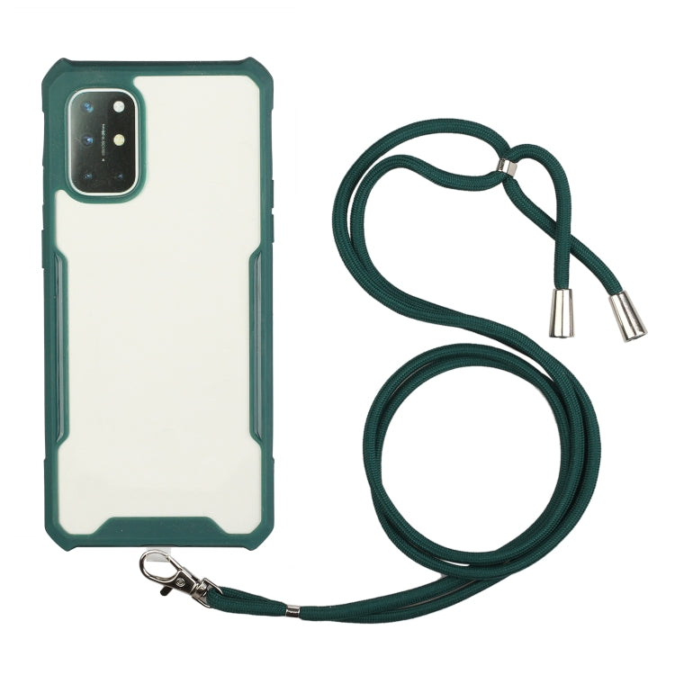 For Xiaomi Redmi Note 9 / Poco M3 Acrylic + Color TPU Shockproof Case with Neck Lanyard