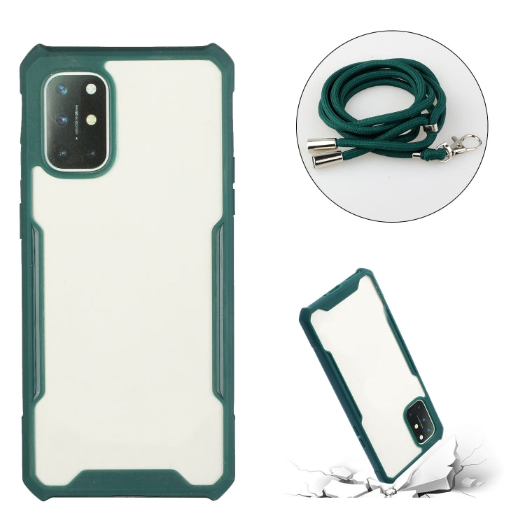 For Xiaomi Redmi Note 9 / Poco M3 Acrylic + Color TPU Shockproof Case with Neck Lanyard