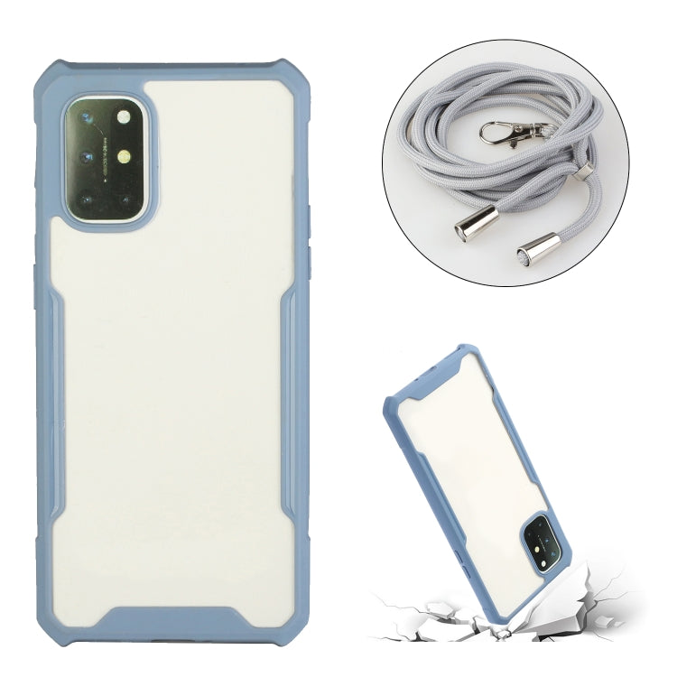 For Xiaomi Redmi Note 9 / Poco M3 Acrylic + Color TPU Shockproof Case with Neck Lanyard