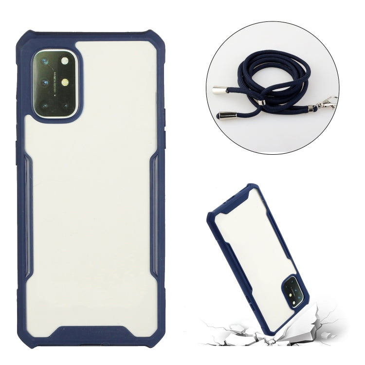 For Xiaomi Redmi Note 9 / Poco M3 Acrylic + Color TPU Shockproof Case with Neck Lanyard