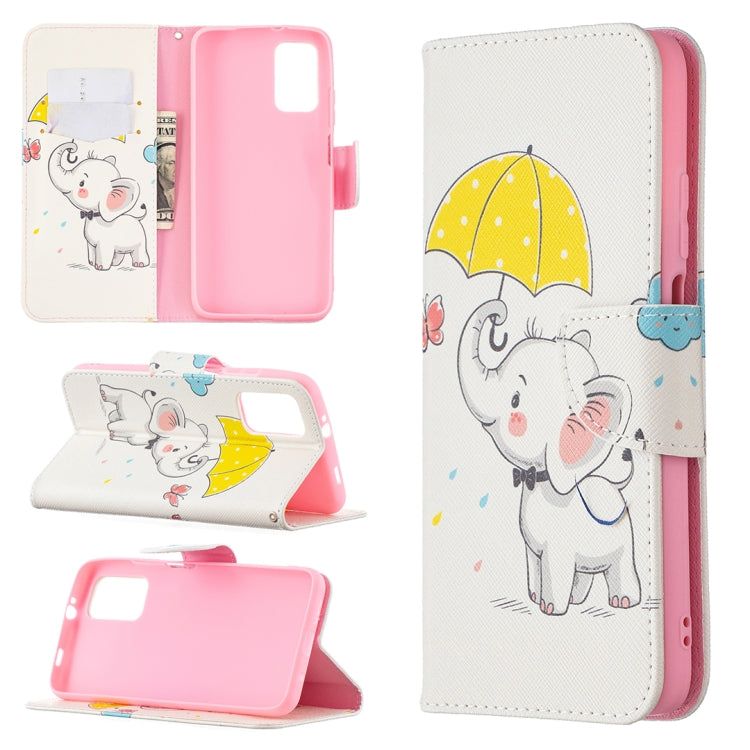 For Xiaomi Poco M3 Colored Drawing Pattern Horizontal Flip Leather Case with Holder & Card Slots & Wallet