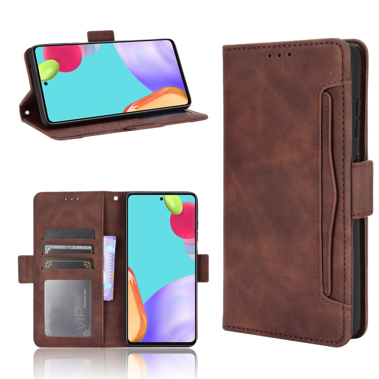 For Samsung Galaxy A52 5G Skin Feel Calf Pattern Horizontal Flip Leather Case with Holder & Card Slots & Photo Frame