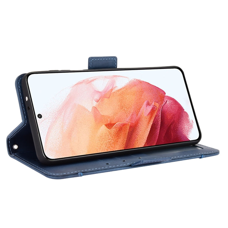 For Samsung Galaxy S21+ 5G Skin Feel Calf Pattern Horizontal Flip Leather Case with Holder & Card Slots & Photo Frame