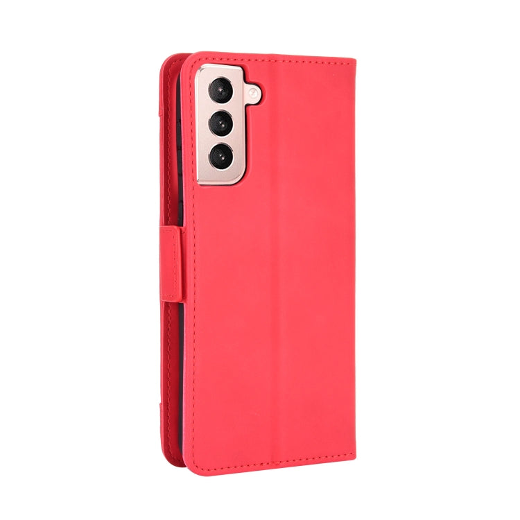For Samsung Galaxy S21+ 5G Skin Feel Calf Pattern Horizontal Flip Leather Case with Holder & Card Slots & Photo Frame