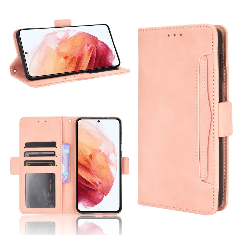 For Samsung Galaxy S21+ 5G Skin Feel Calf Pattern Horizontal Flip Leather Case with Holder & Card Slots & Photo Frame