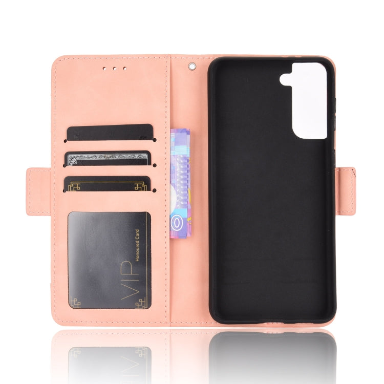 For Samsung Galaxy S21+ 5G Skin Feel Calf Pattern Horizontal Flip Leather Case with Holder & Card Slots & Photo Frame