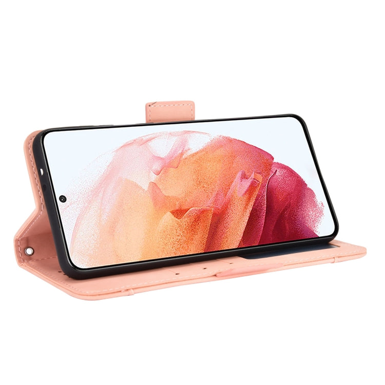 For Samsung Galaxy S21+ 5G Skin Feel Calf Pattern Horizontal Flip Leather Case with Holder & Card Slots & Photo Frame