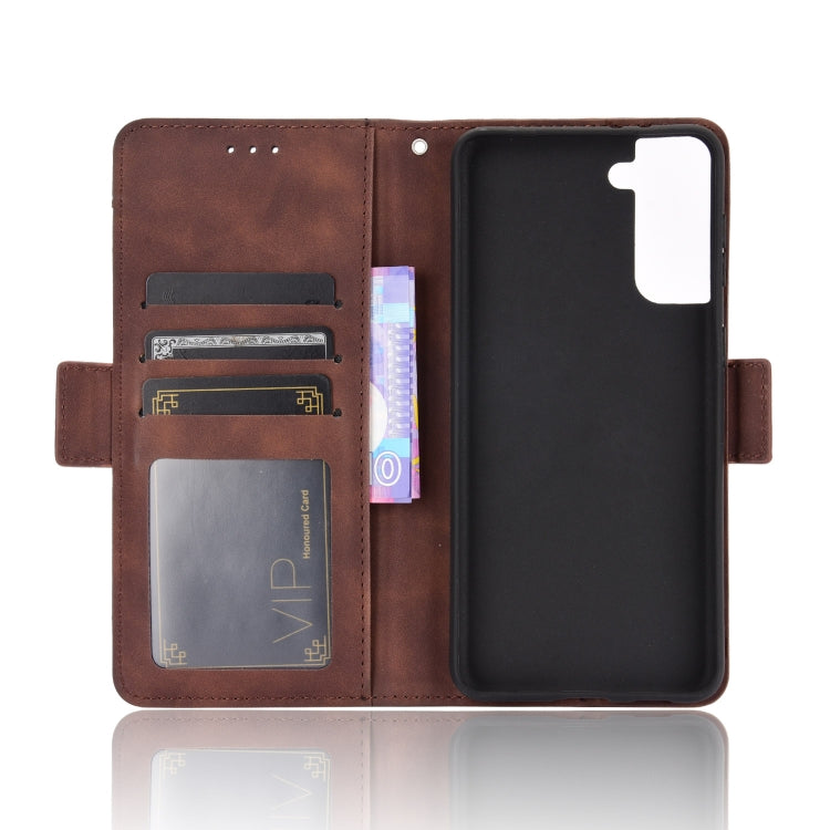 For Samsung Galaxy S21 5G Skin Feel Calf Pattern Horizontal Flip Leather Case with Holder & Card Slots & Photo Frame