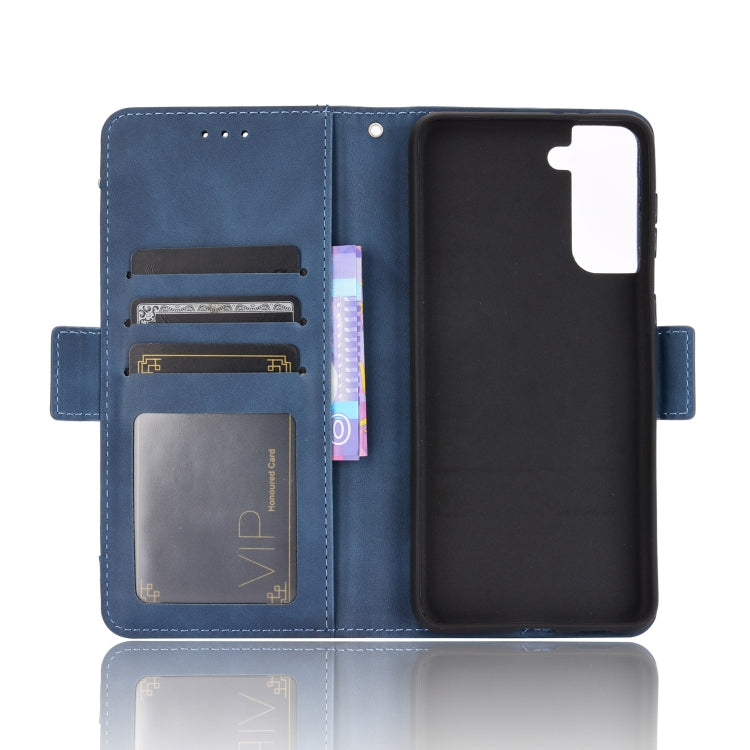 For Samsung Galaxy S21 5G Skin Feel Calf Pattern Horizontal Flip Leather Case with Holder & Card Slots & Photo Frame