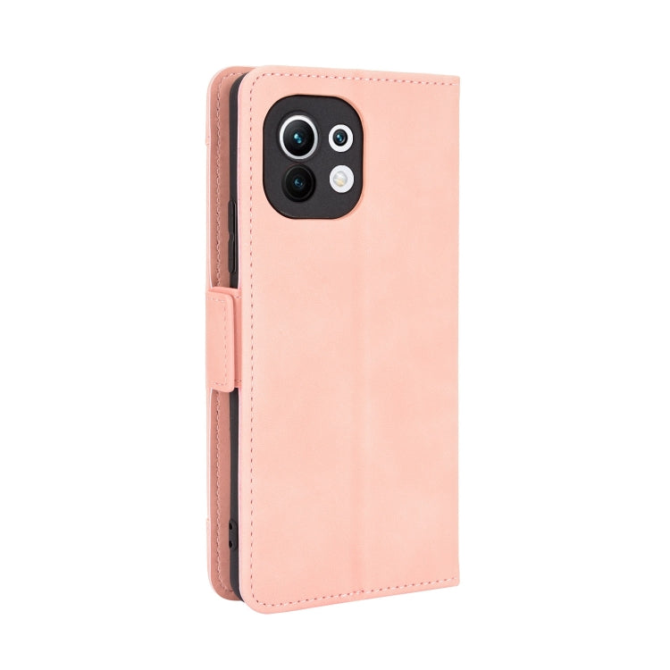 For Xiaomi Mi 11 Skin Feel Calf Pattern Horizontal Flip Leather Case with Holder & Card Slots & Photo Frame