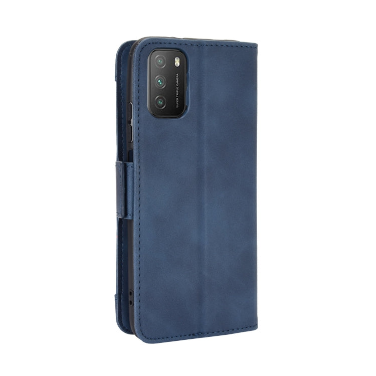 For Xiaomi Poco M3 Skin Feel Calf Pattern Horizontal Flip Leather Case with Holder & Card Slots & Photo Frame