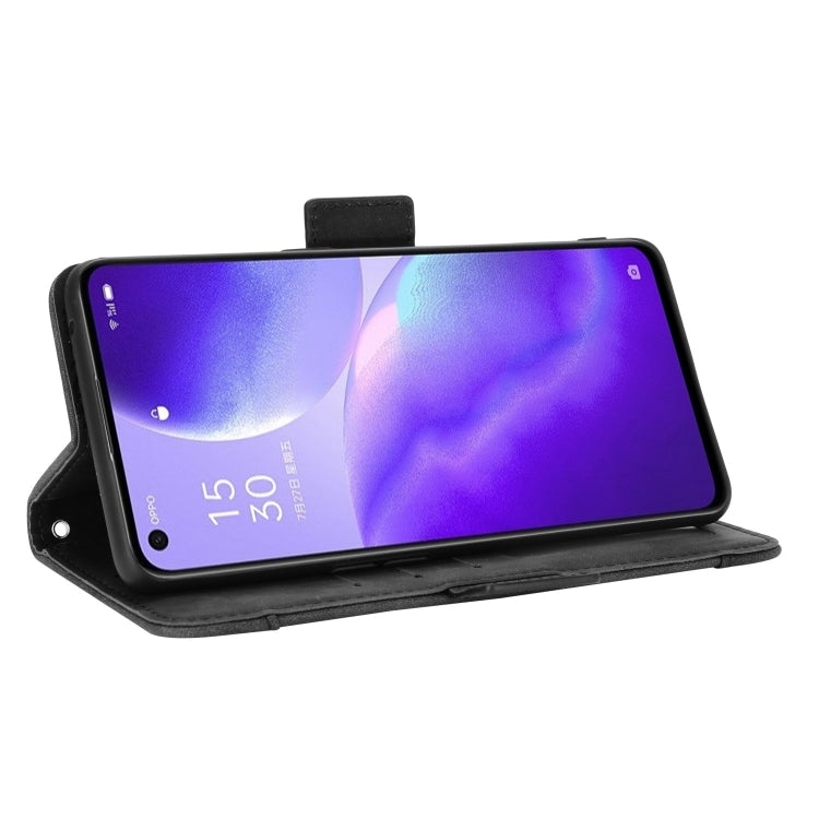 For OPPO Reno5 5G Skin Feel Calf Pattern Horizontal Flip Leather Case with Holder & Card Slots & Photo Frame