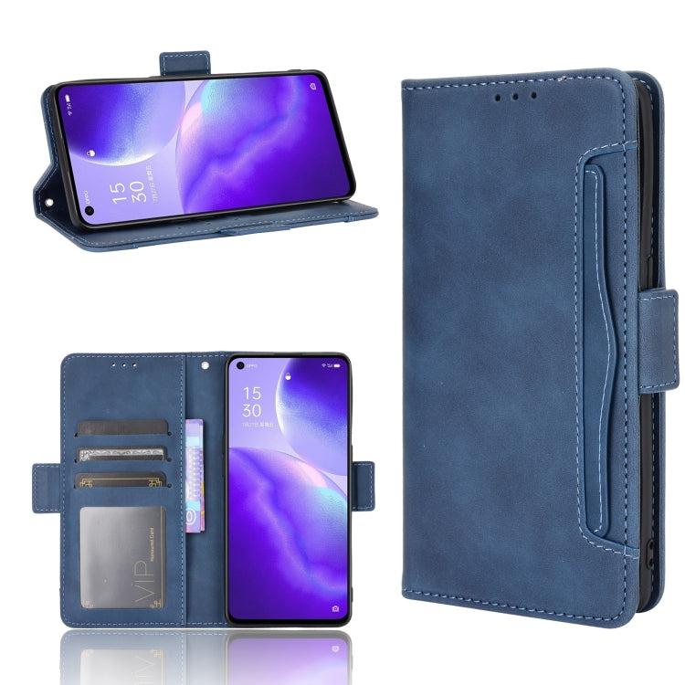 For OPPO Reno5 5G Skin Feel Calf Pattern Horizontal Flip Leather Case with Holder & Card Slots & Photo Frame