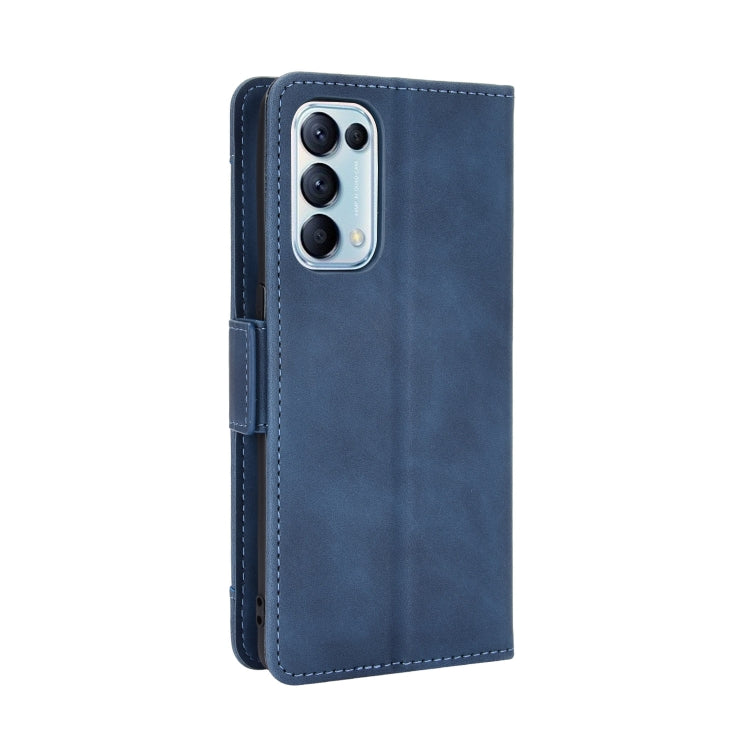 For OPPO Reno5 5G Skin Feel Calf Pattern Horizontal Flip Leather Case with Holder & Card Slots & Photo Frame