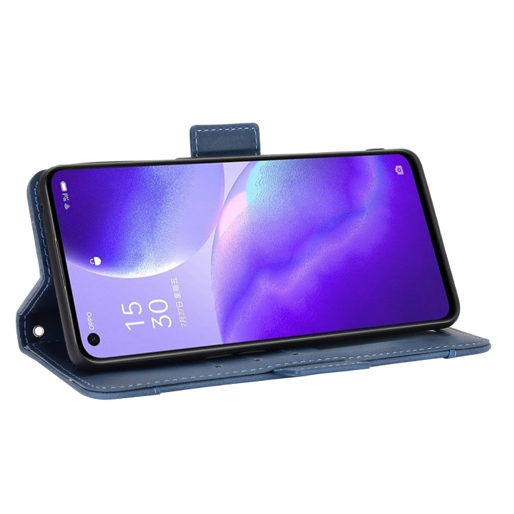 For OPPO Reno5 5G Skin Feel Calf Pattern Horizontal Flip Leather Case with Holder & Card Slots & Photo Frame