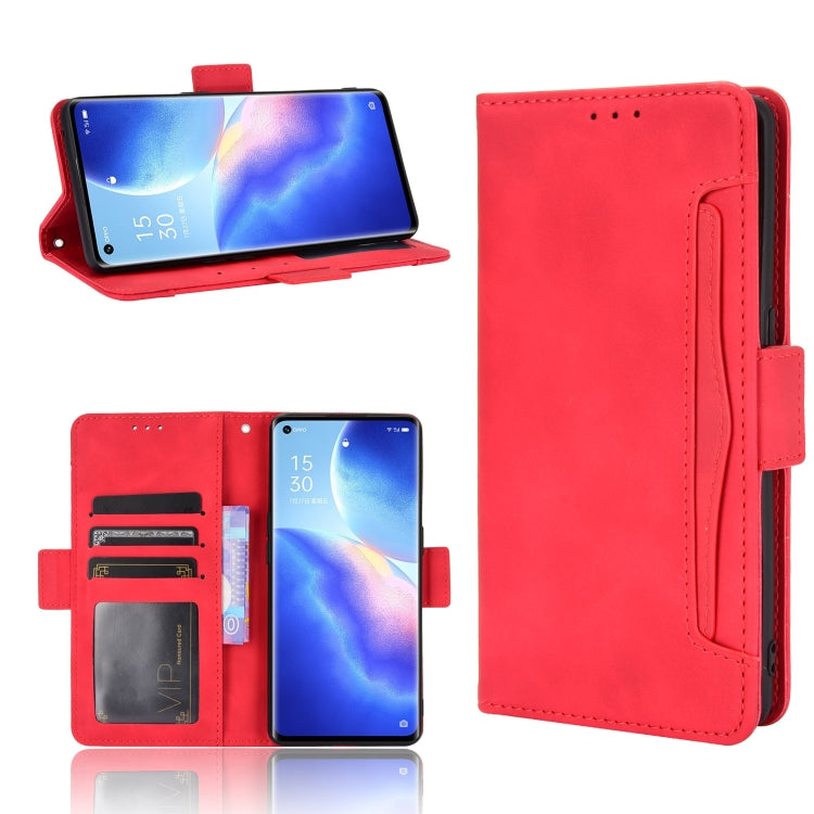 For OPPO Reno5 Pro 5G Skin Feel Calf Pattern Horizontal Flip Leather Case with Holder & Card Slots & Photo Frame