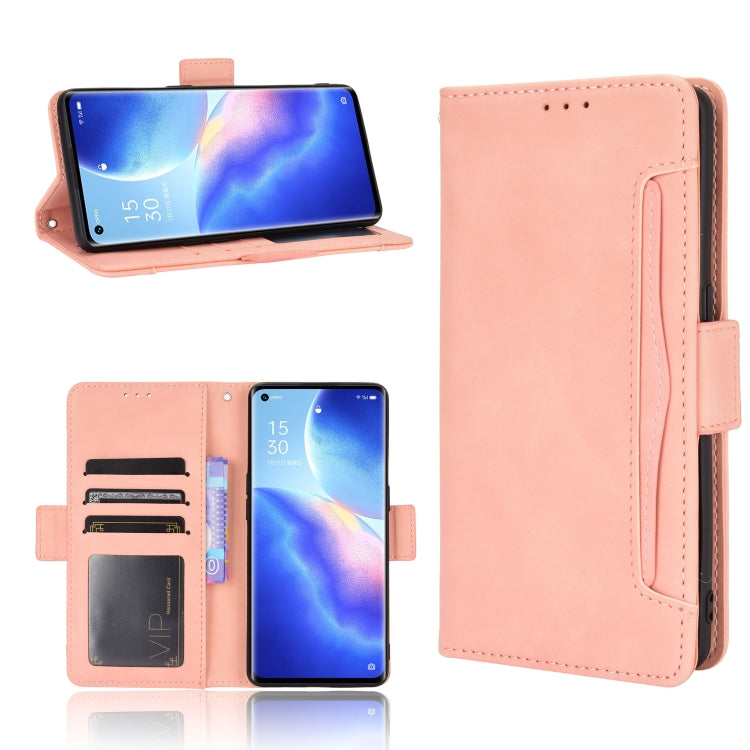 For OPPO Reno5 Pro 5G Skin Feel Calf Pattern Horizontal Flip Leather Case with Holder & Card Slots & Photo Frame