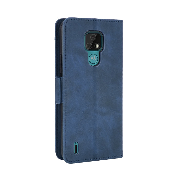 For Motorola Moto E7 Skin Feel Calf Pattern Horizontal Flip Leather Case with Holder & Card Slots & Photo Frame