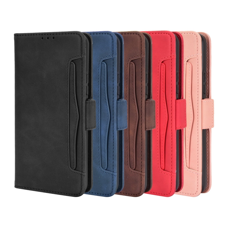 For Motorola Moto E7 Skin Feel Calf Pattern Horizontal Flip Leather Case with Holder & Card Slots & Photo Frame