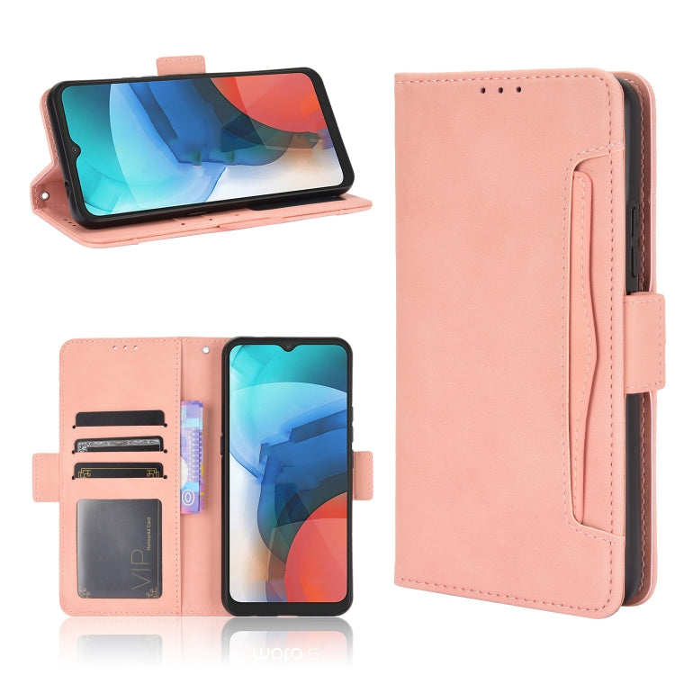 For Motorola Moto E7 Skin Feel Calf Pattern Horizontal Flip Leather Case with Holder & Card Slots & Photo Frame