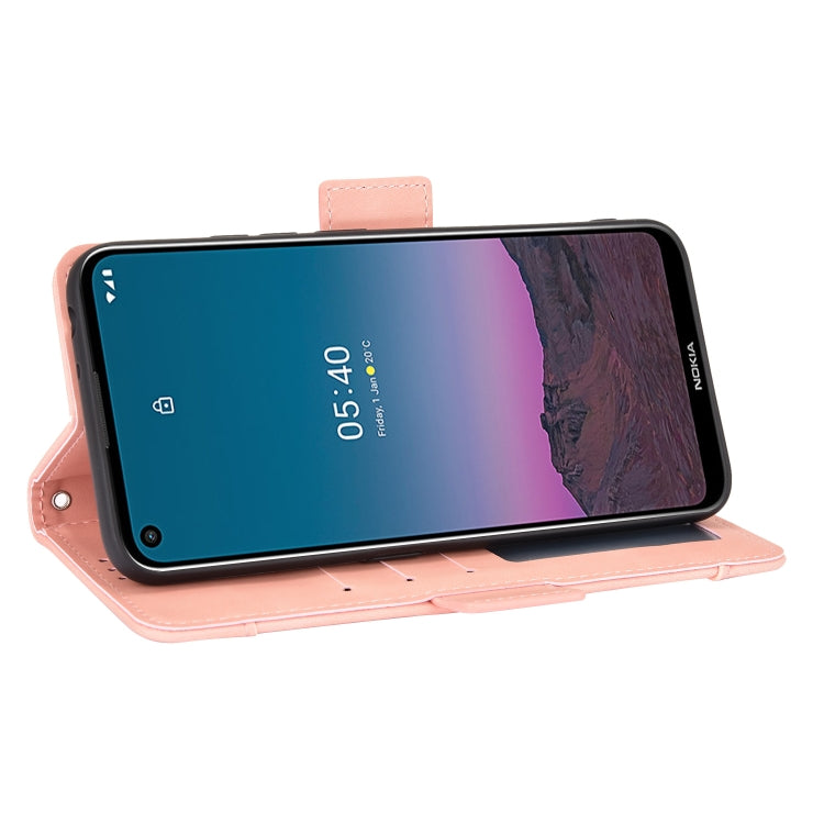 For Nokia 5.4 Skin Feel Calf Pattern Horizontal Flip Leather Case with Holder & Card Slots & Photo Frame