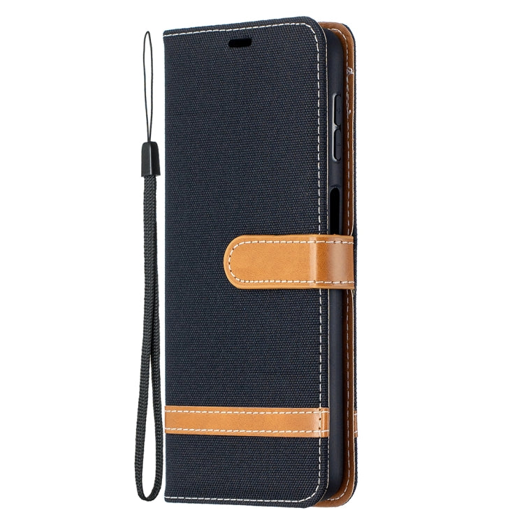 For Samsung Galaxy A32 5G Color Matching Denim Texture Horizontal Flip Leather Case with Holder & Card Slots & Wallet & Lanyard