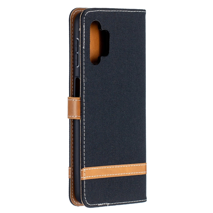 For Samsung Galaxy A32 5G Color Matching Denim Texture Horizontal Flip Leather Case with Holder & Card Slots & Wallet & Lanyard