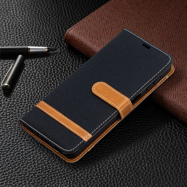 For Samsung Galaxy A32 5G Color Matching Denim Texture Horizontal Flip Leather Case with Holder & Card Slots & Wallet & Lanyard