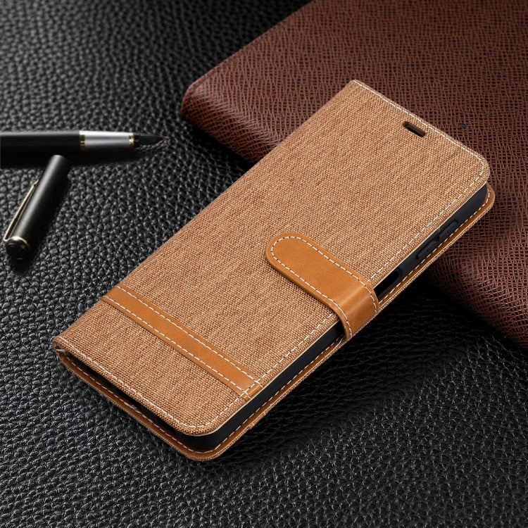 For Samsung Galaxy A32 5G Color Matching Denim Texture Horizontal Flip Leather Case with Holder & Card Slots & Wallet & Lanyard