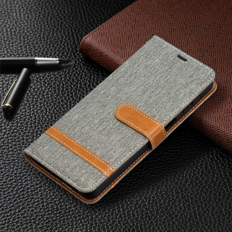 For Samsung Galaxy A32 5G Color Matching Denim Texture Horizontal Flip Leather Case with Holder & Card Slots & Wallet & Lanyard