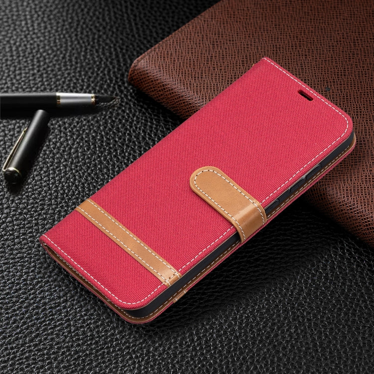 For Samsung Galaxy A52 5G / 4G Color Matching Denim Texture Horizontal Flip Leather Case with Holder & Card Slots & Wallet & Lanyard