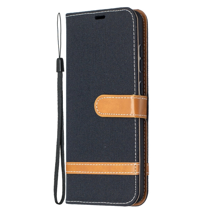 For Samsung Galaxy A52 5G / 4G Color Matching Denim Texture Horizontal Flip Leather Case with Holder & Card Slots & Wallet & Lanyard