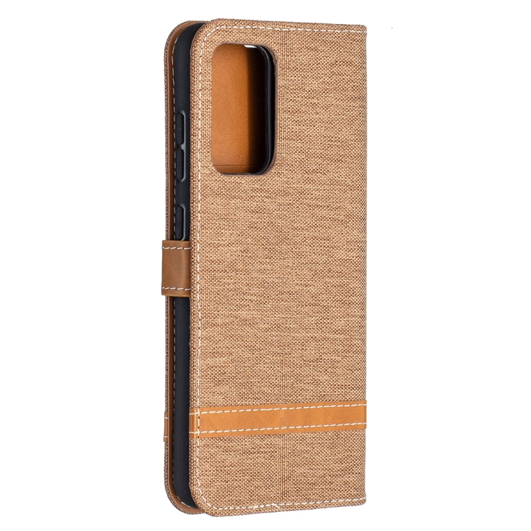 For Samsung Galaxy A52 5G / 4G Color Matching Denim Texture Horizontal Flip Leather Case with Holder & Card Slots & Wallet & Lanyard