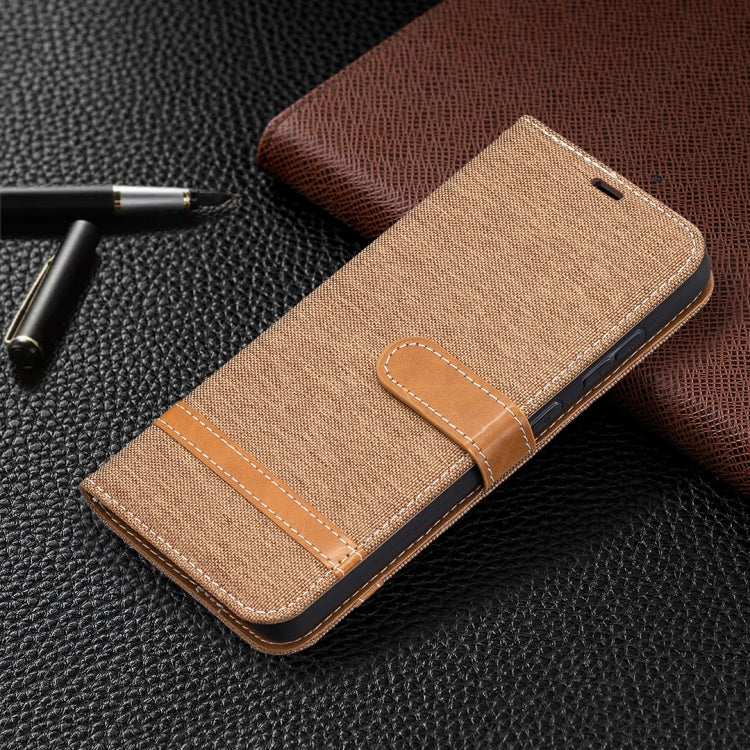 For Samsung Galaxy A52 5G / 4G Color Matching Denim Texture Horizontal Flip Leather Case with Holder & Card Slots & Wallet & Lanyard