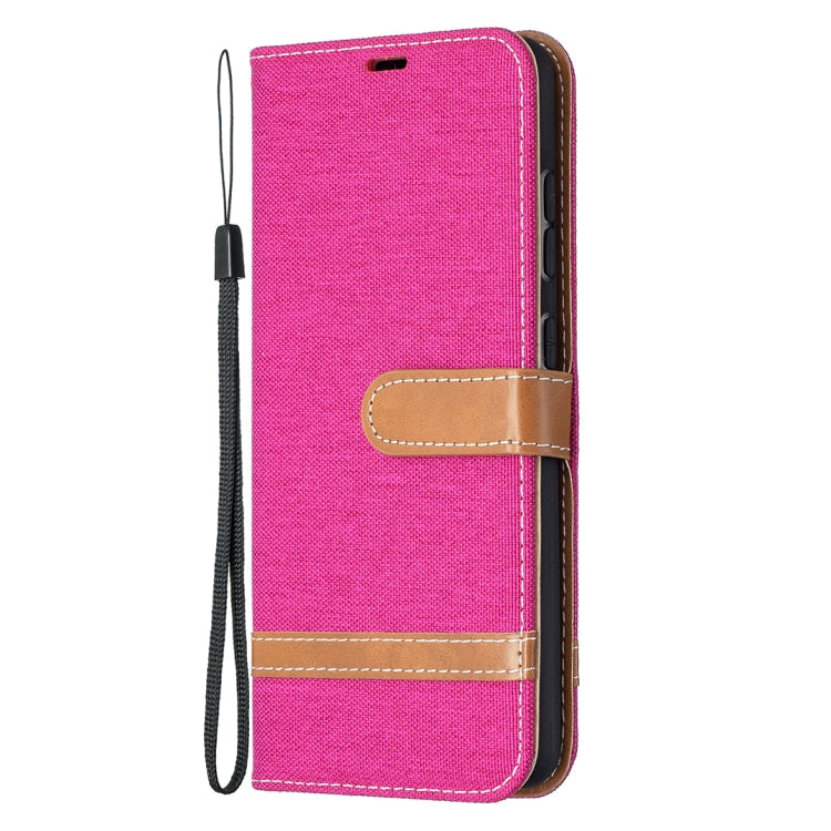 For Samsung Galaxy A52 5G / 4G Color Matching Denim Texture Horizontal Flip Leather Case with Holder & Card Slots & Wallet & Lanyard