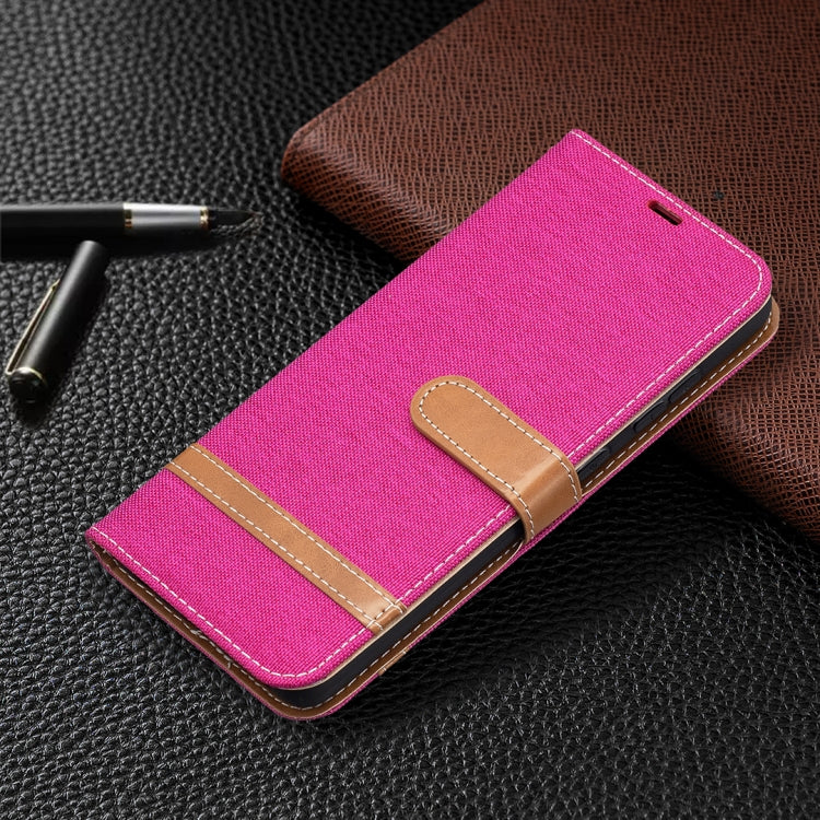 For Samsung Galaxy A52 5G / 4G Color Matching Denim Texture Horizontal Flip Leather Case with Holder & Card Slots & Wallet & Lanyard