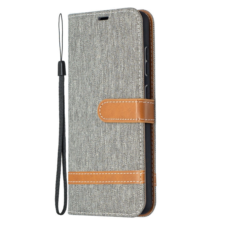 For Samsung Galaxy A52 5G / 4G Color Matching Denim Texture Horizontal Flip Leather Case with Holder & Card Slots & Wallet & Lanyard