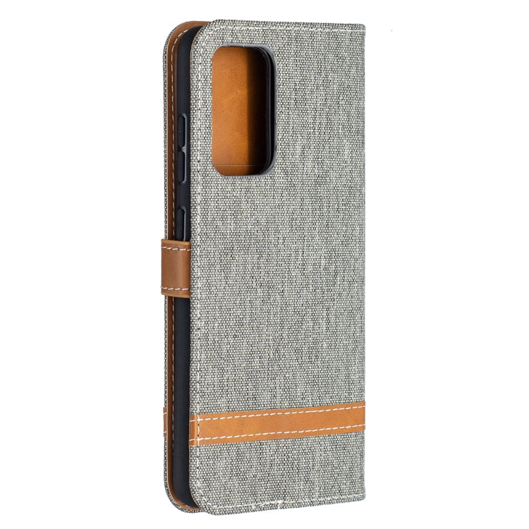 For Samsung Galaxy A52 5G / 4G Color Matching Denim Texture Horizontal Flip Leather Case with Holder & Card Slots & Wallet & Lanyard