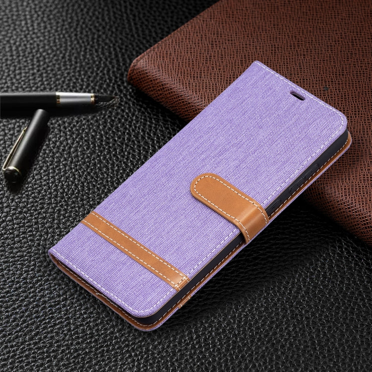 For Samsung Galaxy A72 5G / 4G Color Matching Denim Texture Horizontal Flip Leather Case with Holder & Card Slots & Wallet & Lanyard
