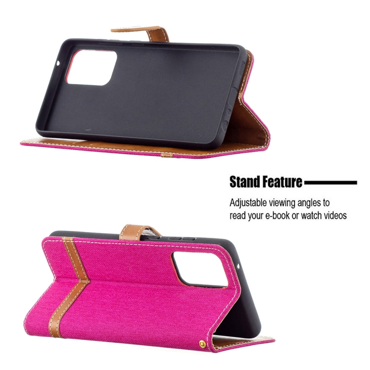 For Samsung Galaxy A72 5G / 4G Color Matching Denim Texture Horizontal Flip Leather Case with Holder & Card Slots & Wallet & Lanyard