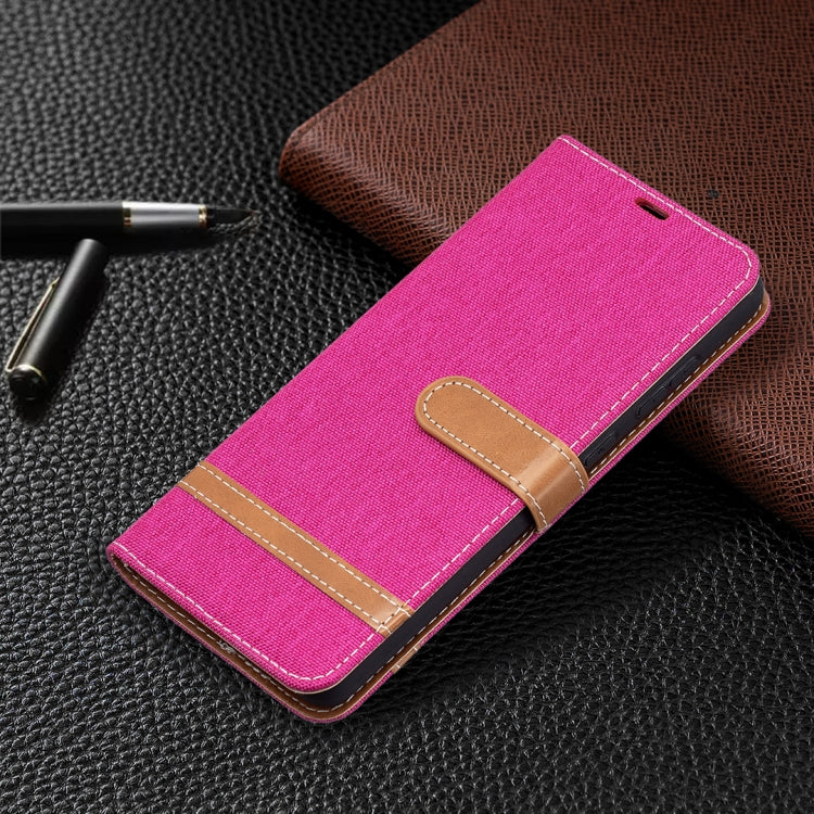 For Samsung Galaxy A72 5G / 4G Color Matching Denim Texture Horizontal Flip Leather Case with Holder & Card Slots & Wallet & Lanyard