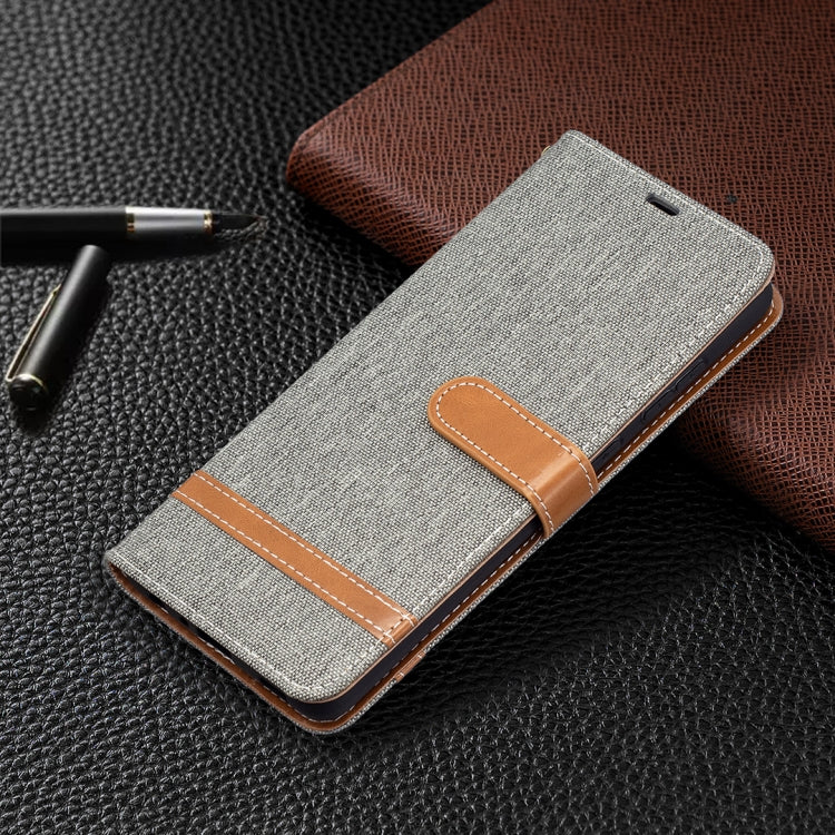 For Samsung Galaxy A72 5G / 4G Color Matching Denim Texture Horizontal Flip Leather Case with Holder & Card Slots & Wallet & Lanyard