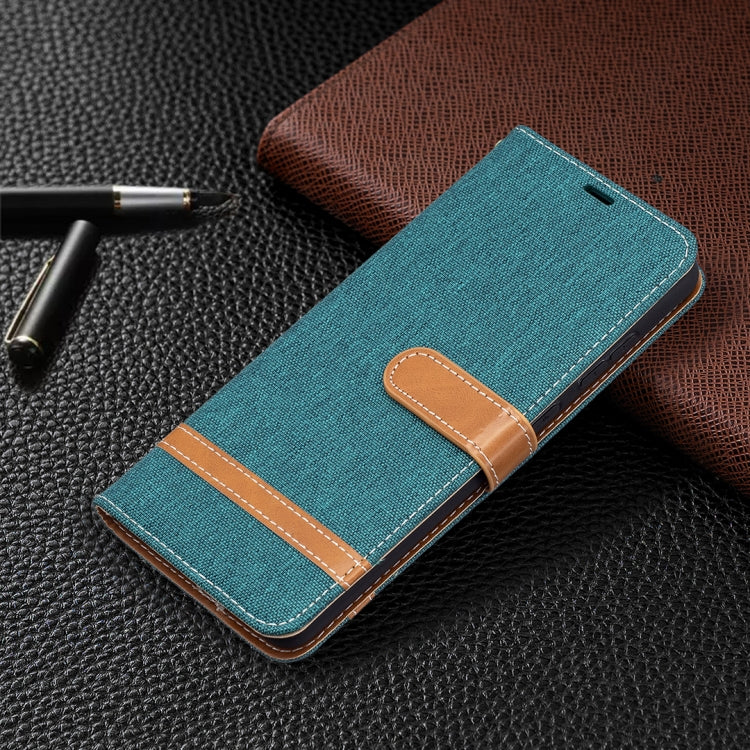 For Samsung Galaxy A72 5G / 4G Color Matching Denim Texture Horizontal Flip Leather Case with Holder & Card Slots & Wallet & Lanyard
