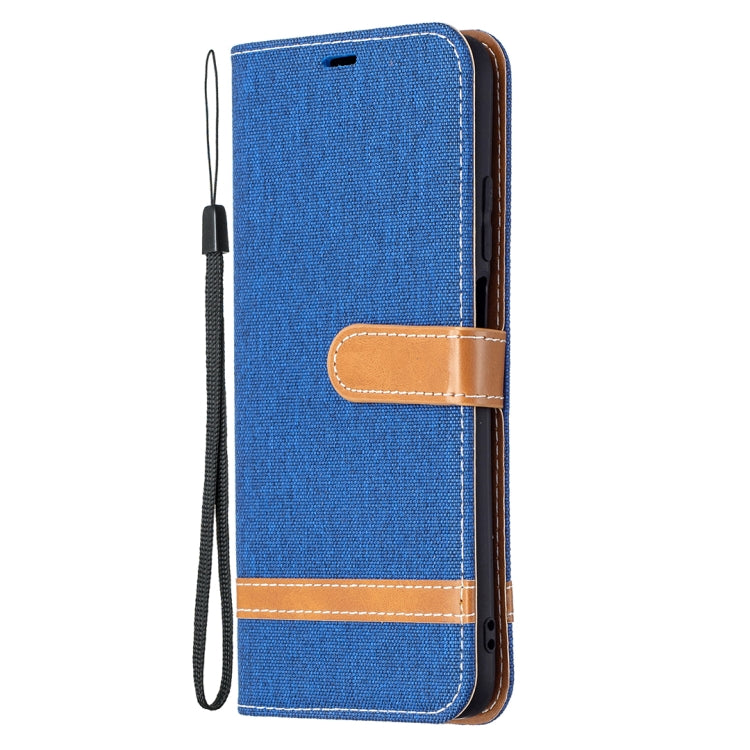 For Xiaomi Poco M3 Color Matching Denim Texture Horizontal Flip Leather Case with Holder & Card Slots & Wallet & Lanyard