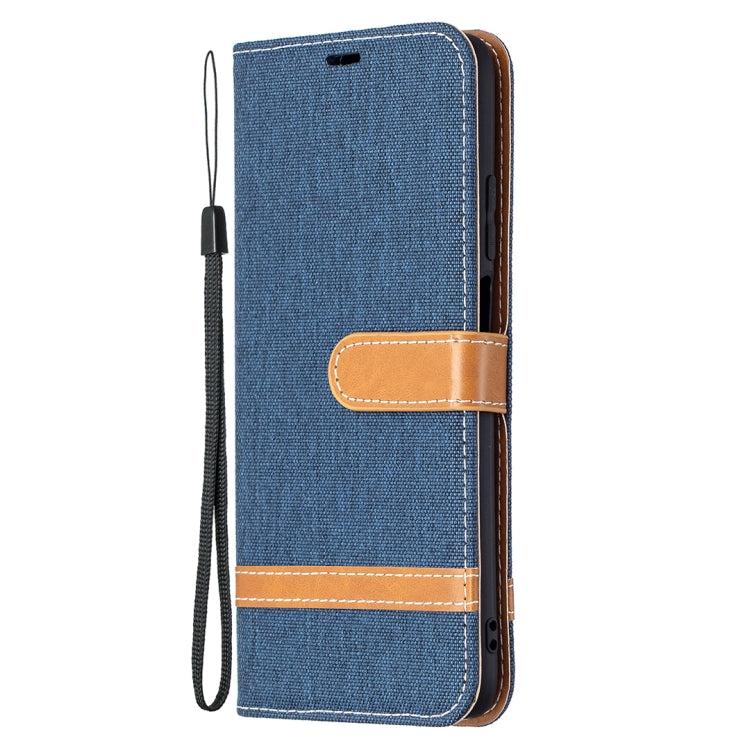 For Xiaomi Poco M3 Color Matching Denim Texture Horizontal Flip Leather Case with Holder & Card Slots & Wallet & Lanyard