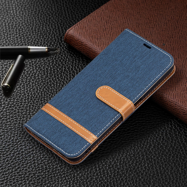 For Xiaomi Poco M3 Color Matching Denim Texture Horizontal Flip Leather Case with Holder & Card Slots & Wallet & Lanyard