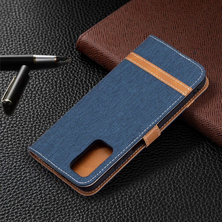 For Xiaomi Poco M3 Color Matching Denim Texture Horizontal Flip Leather Case with Holder & Card Slots & Wallet & Lanyard