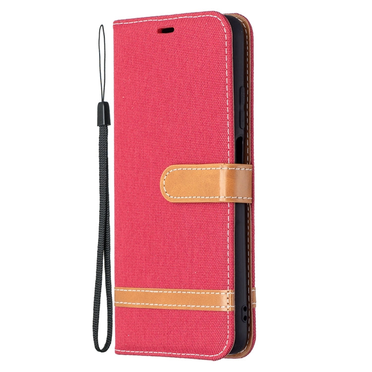 For Xiaomi Poco M3 Color Matching Denim Texture Horizontal Flip Leather Case with Holder & Card Slots & Wallet & Lanyard